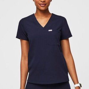Figs Catarina One-Pocket Scrub Top (XS, Navy)